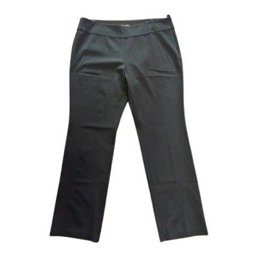 Eileen Fisher Dress Pants Women 16 Black NWT Wool Viscose Bi-Stretch Side Zip
